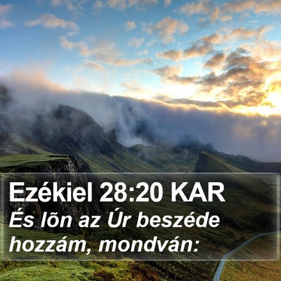 Ezékiel 28:20 KAR Bible Verse Image