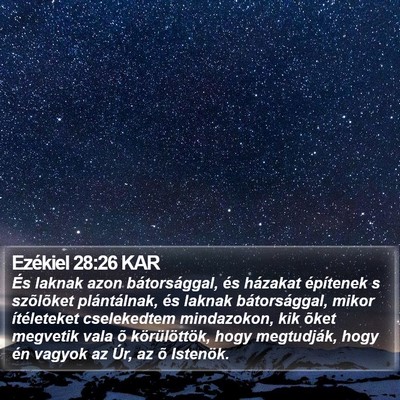 Ezékiel 28:26 KAR Bible Verse Image
