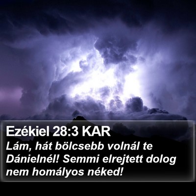 Ezékiel 28:3 KAR Bible Verse Image