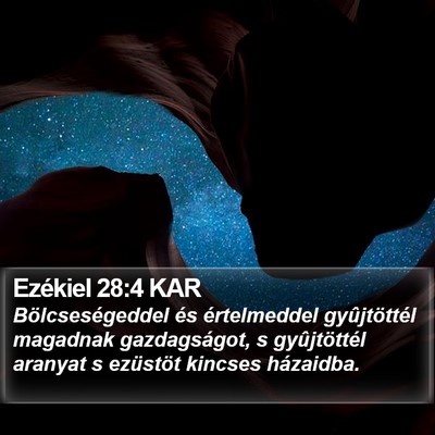 Ezékiel 28:4 KAR Bible Verse Image