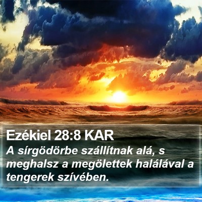 Ezékiel 28:8 KAR Bible Verse Image