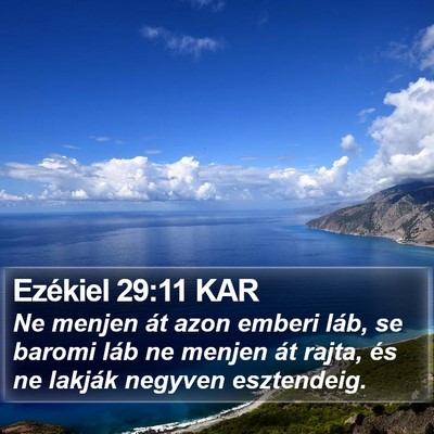 Ezékiel 29:11 KAR Bible Verse Image