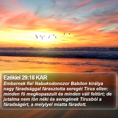 Ezékiel 29:18 KAR Bible Verse Image