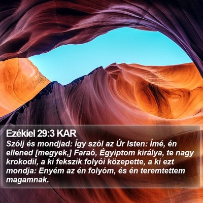 Ezékiel 29:3 KAR Bible Verse Image