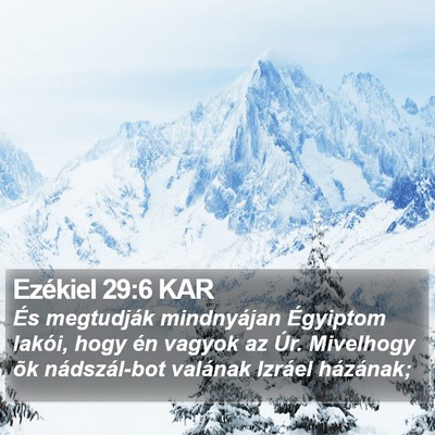 Ezékiel 29:6 KAR Bible Verse Image