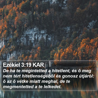 Ezékiel 3:19 KAR Bible Verse Image