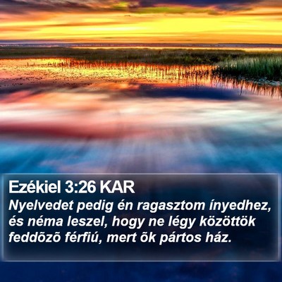 Ezékiel 3:26 KAR Bible Verse Image