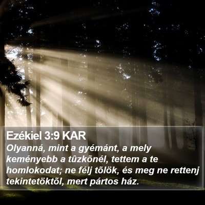 Ezékiel 3:9 KAR Bible Verse Image