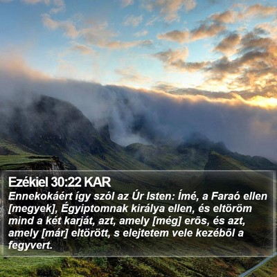 Ezékiel 30:22 KAR Bible Verse Image