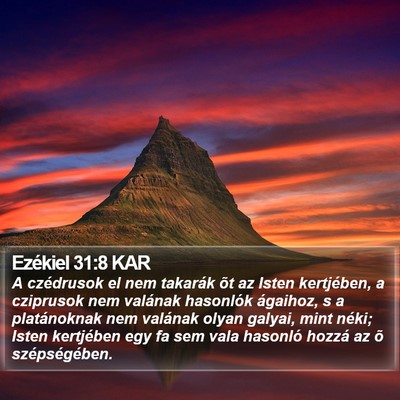 Ezékiel 31:8 KAR Bible Verse Image