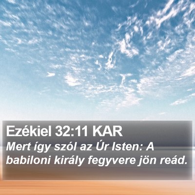 Ezékiel 32:11 KAR Bible Verse Image