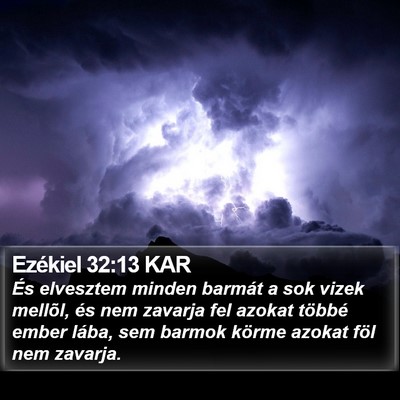 Ezékiel 32:13 KAR Bible Verse Image