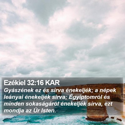 Ezékiel 32:16 KAR Bible Verse Image