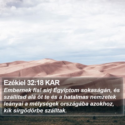 Ezékiel 32:18 KAR Bible Verse Image