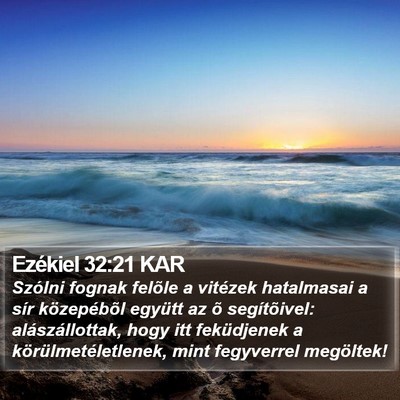 Ezékiel 32:21 KAR Bible Verse Image