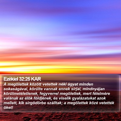 Ezékiel 32:25 KAR Bible Verse Image