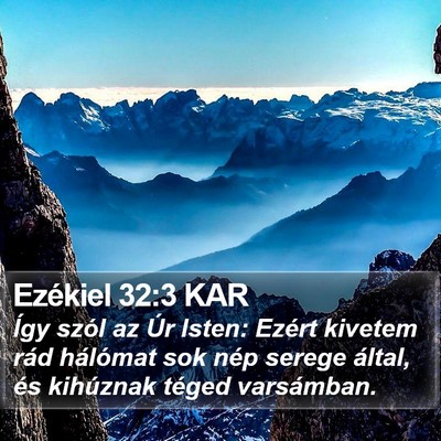 Ezékiel 32:3 KAR Bible Verse Image