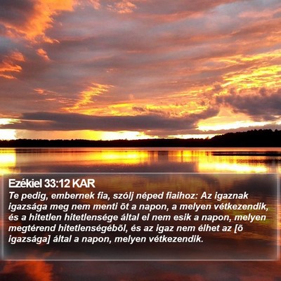Ezékiel 33:12 KAR Bible Verse Image