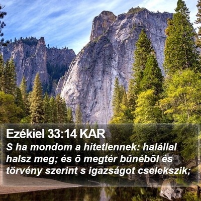 Ezékiel 33:14 KAR Bible Verse Image