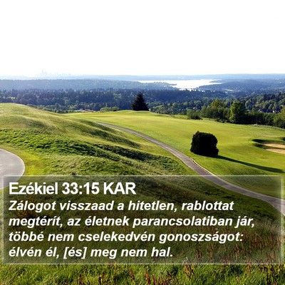 Ezékiel 33:15 KAR Bible Verse Image
