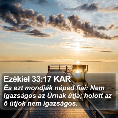 Ezékiel 33:17 KAR Bible Verse Image