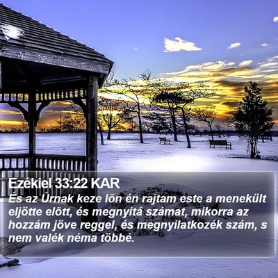 Ezékiel 33:22 KAR Bible Verse Image