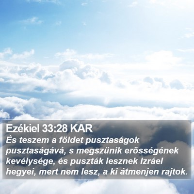 Ezékiel 33:28 KAR Bible Verse Image