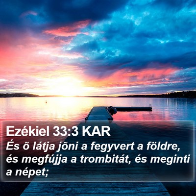 Ezékiel 33:3 KAR Bible Verse Image