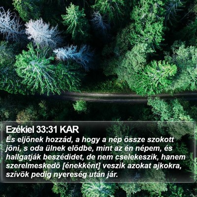 Ezékiel 33:31 KAR Bible Verse Image