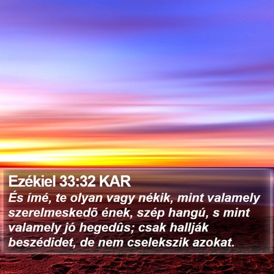 Ezékiel 33:32 KAR Bible Verse Image