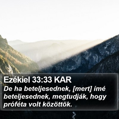 Ezékiel 33:33 KAR Bible Verse Image