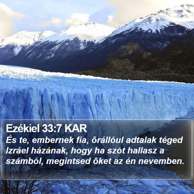 Ezékiel 33:7 KAR Bible Verse Image