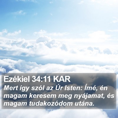 Ezékiel 34:11 KAR Bible Verse Image