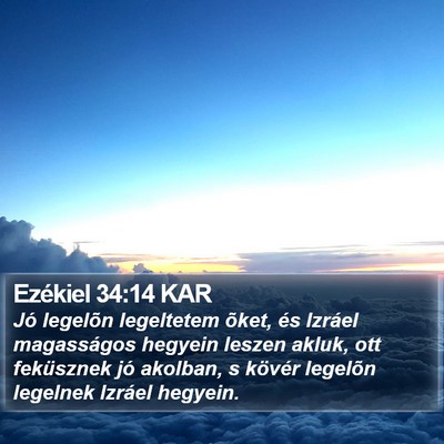 Ezékiel 34:14 KAR Bible Verse Image