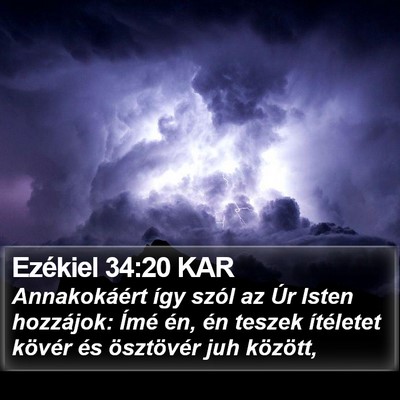 Ezékiel 34:20 KAR Bible Verse Image