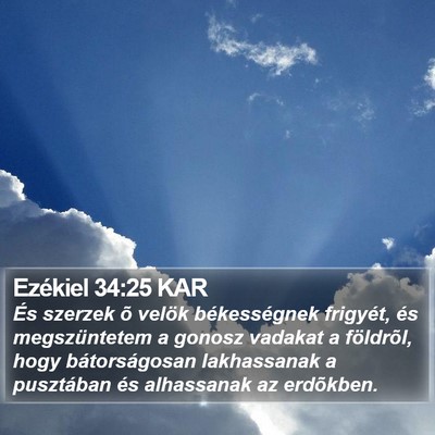 Ezékiel 34:25 KAR Bible Verse Image