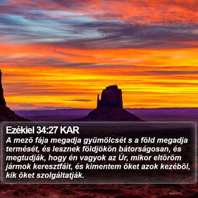 Ezékiel 34:27 KAR Bible Verse Image