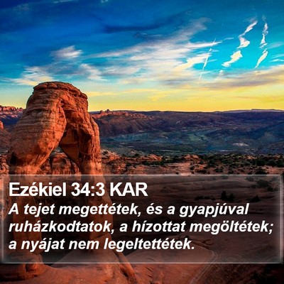Ezékiel 34:3 KAR Bible Verse Image