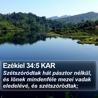 Ezékiel 34:5 KAR Bible Verse Image