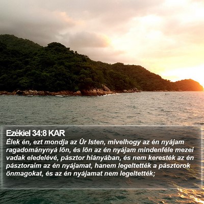 Ezékiel 34:8 KAR Bible Verse Image