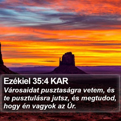 Ezékiel 35:4 KAR Bible Verse Image