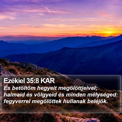 Ezékiel 35:8 KAR Bible Verse Image