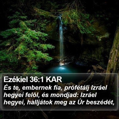 Ezékiel 36:1 KAR Bible Verse Image