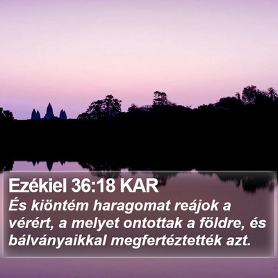 Ezékiel 36:18 KAR Bible Verse Image