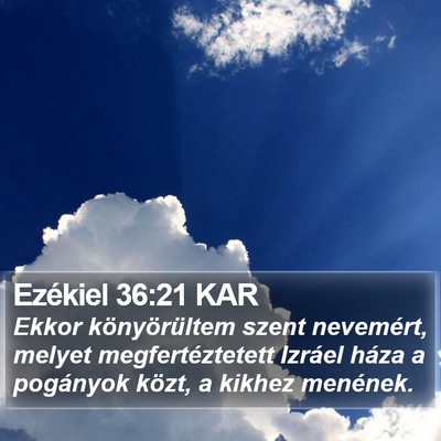 Ezékiel 36:21 KAR Bible Verse Image