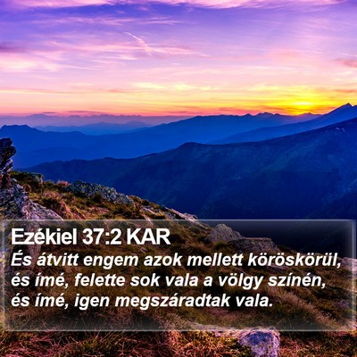 Ezékiel 37:2 KAR Bible Verse Image