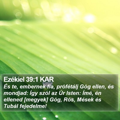 Ezékiel 39:1 KAR Bible Verse Image