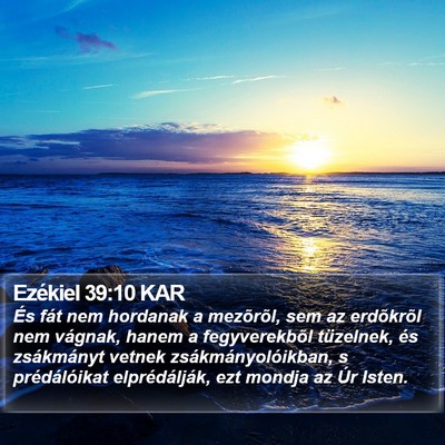 Ezékiel 39:10 KAR Bible Verse Image