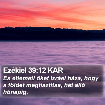 Ezékiel 39:12 KAR Bible Verse Image