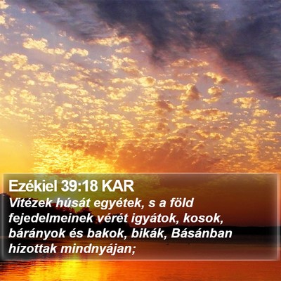 Ezékiel 39:18 KAR Bible Verse Image